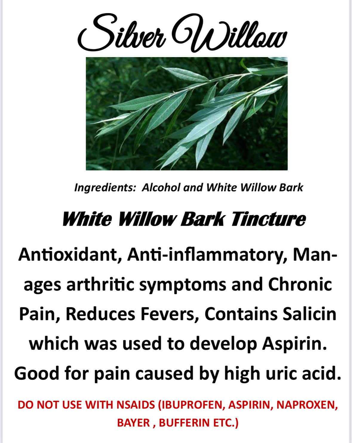 White Willow Tincture