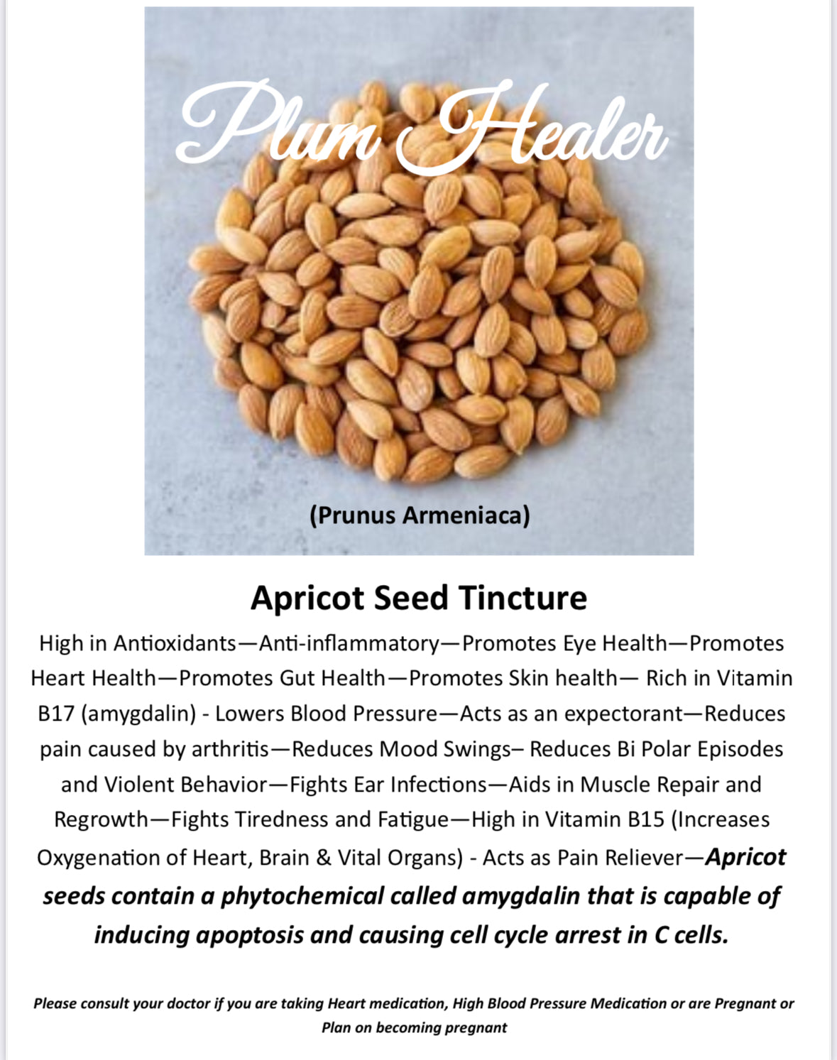 Apricot Seed Tincture