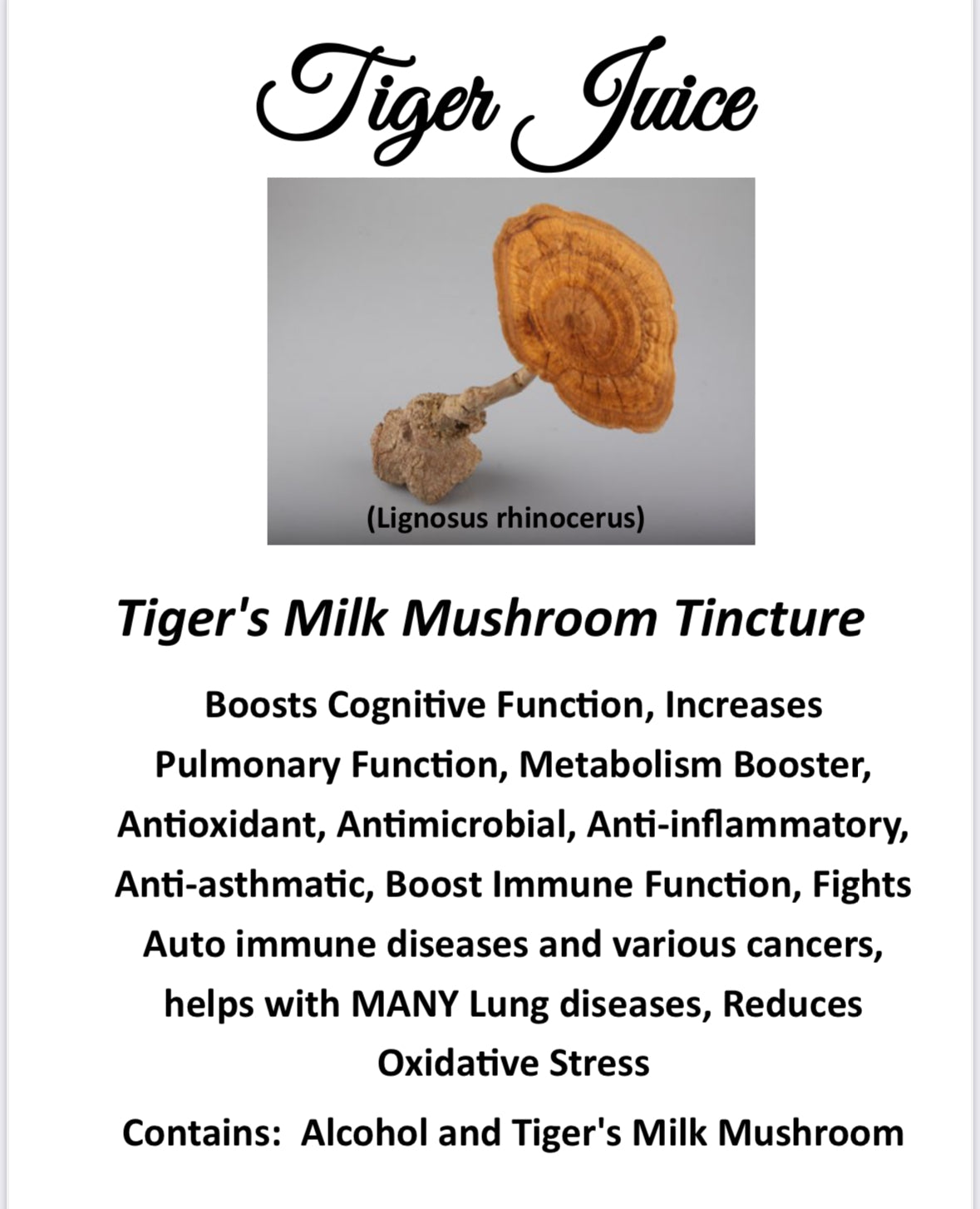 Tiger's Milk Tincture