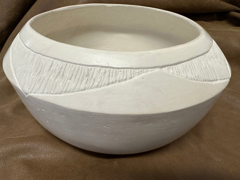 White Pottery Bowl by John Grant