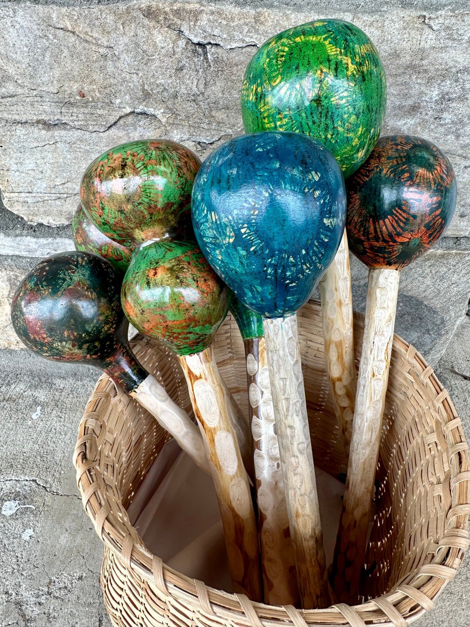 Painted Gourd Rattle